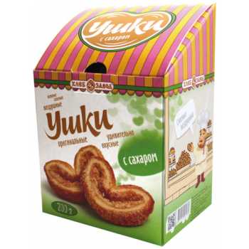 Печенье УШКИ сливочное с сахарной обсыпкой, 200 г