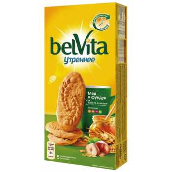Печенье ЮБИЛЕЙНОЕ Утреннее витаминизированное с медом и орехом, 225 г