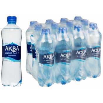 Питьевая минеральная вода  AQUA MINERALE газированная, 0,5 л