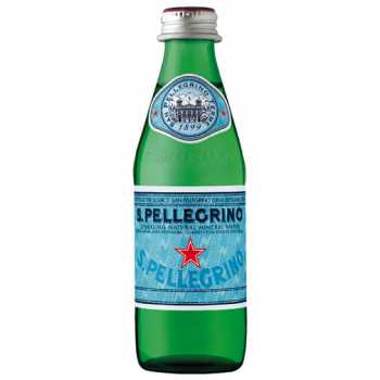 Питьевая минеральная вода S.PELLEGRINO газированная, 0.25 л, стекло