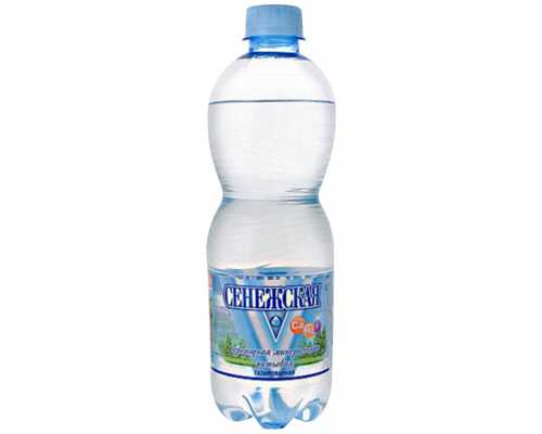 Питьевая минеральная вода СЕНЕЖСКАЯ газированная, 0,5 л, ПЭТ