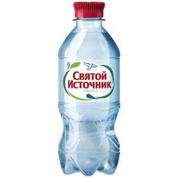Питьевая минеральная вода СВЯТОЙ ИСТОЧНИК газированная, 0,33 л, ПЭТ