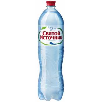 Питьевая минеральная вода СВЯТОЙ ИСТОЧНИК газированная, 1,5 л, ПЭТ