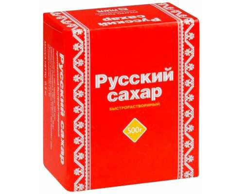Сахар рафинированный быстрорастворимый РУССКИЙ, 0,5 кг, кусок 4 г