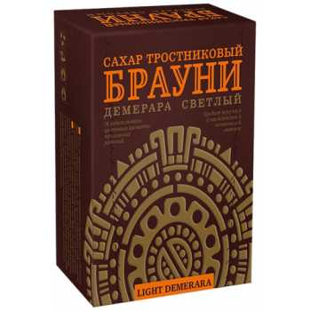 Сахар тростниковый БРАУНИ коричневый, нерафинированный, кусковой, 500 г, картонная упаковка