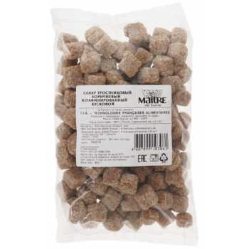 Сахар тростниковый MAITRE DE SUCRE коричневый, нерафинированный, кусковой, 800 г, пакет