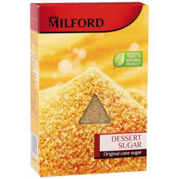 Сахар тростниковый MILFORD десертный, 0,5 кг, коричневый, песок
