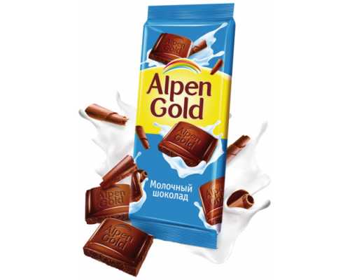 Шоколад ALPEN GOLD молочный, 90 г