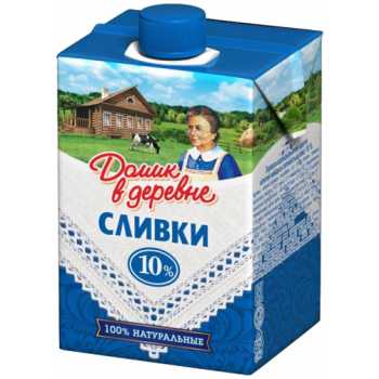 Сливки ДОМИК В ДЕРЕВНЕ 10% , 200 г