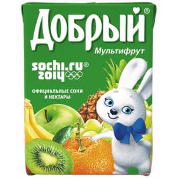 Сок ДОБРЫЙ мультифрукт, 0,2 л