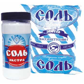 Соль ЭКСТРА йодированная, 1 кг, полиэтиленовый пакет