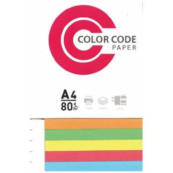 Цветная бумага Color Code Интенсив Микс, А4, 100 листов