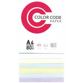 Цветная бумага Color Code Пастель Микс, А4, 100 листов