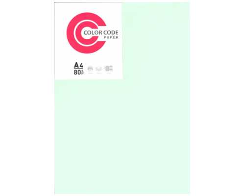 Цветная бумага Color Code Пастель, зеленый, А4, 50 листов