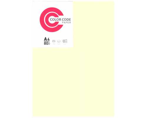 Цветная бумага Color Code Пастель, желтый, А4, 50 листов