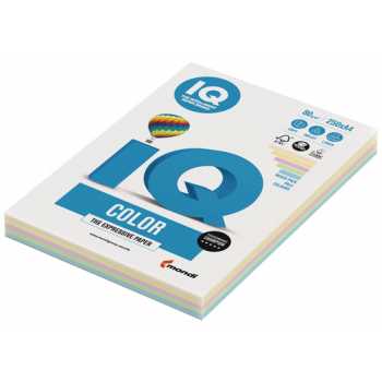 Цветная бумага IQ Color "Mixed" pale, А4, 80г/м², 250 листов