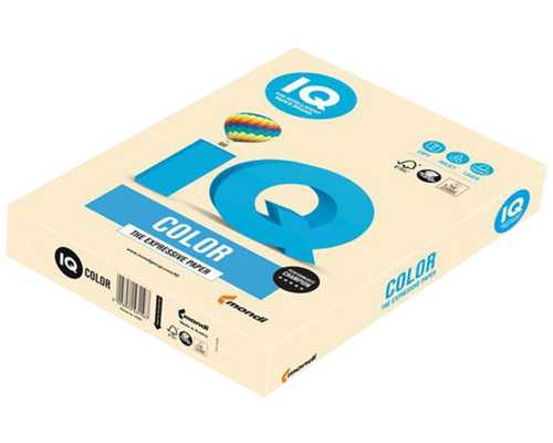 Цветная бумага IQ Color "Pale" кремовый CR20, А4, 160г/м², 250 листов
