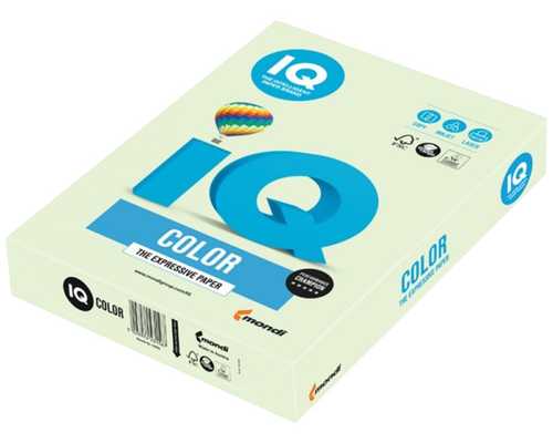 Цветная бумага IQ Color "Pale" светло-зеленый GN27, А4, 160г/м², 250 листов