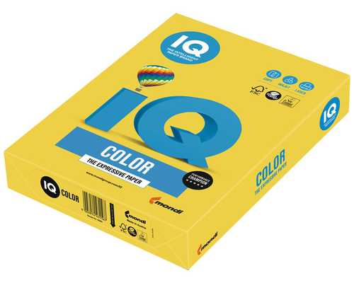 Цветная бумага IQ Color "Trend" лимонно-желтый ZG34, А4, 80г/м², 500 листов