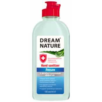 Дезинфицирующее средство DREAM NATURE лосьон для рук с антибактериальным эффектом, 100 мл