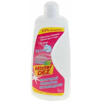 Пятновыводитель для белья MISTER DEZ с активным кислородом, 1 л, для белых, цветных и деликатных тканей
