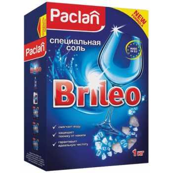 Средство для чистки посудомоечных машин PACLAN Brileo соль, 1 кг