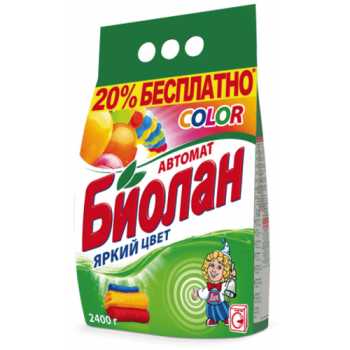 Стиральный порошок БИОЛАН Колор, автомат, для цветного белья, 2,4 кг