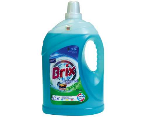 Стиральный порошок BRIX, гель Universal, универсальный, 4,3 кг