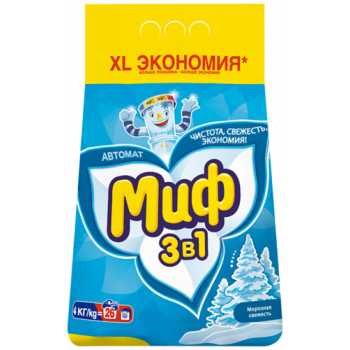 Стиральный порошок МИФ автомат, Морозная свежесть, 4 кг