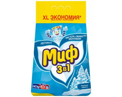 Стиральный порошок МИФ автомат, Морозная свежесть, 4 кг