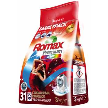 Стиральный порошок ROMAX Premium Color, 3 кг
