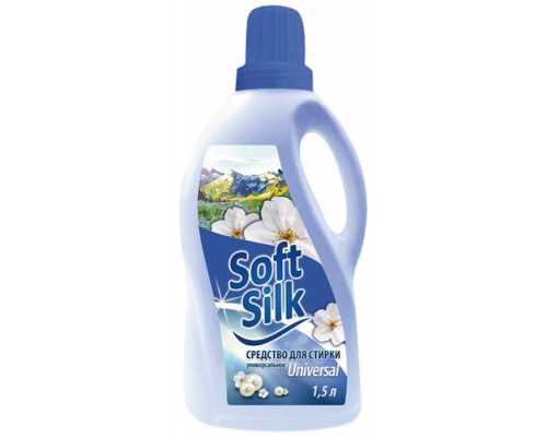 Стиральный порошок SOFT SILK жидкий универсальный, 1,5 л