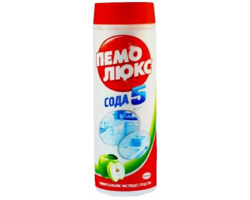 Универсальный чистящий порошок ПЕМОЛЮКС Сода 5 Яблоко, 480 г