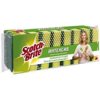 Губки для посуды SCOTCH-BRITE Интенсив формовонная, 8 шт/уп