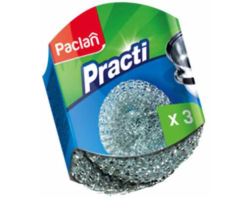 Мочалки для посуды PACLAN металлическая, 3 шт/уп