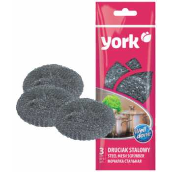Мочалки для посуды YORK металлические, 3 шт/уп