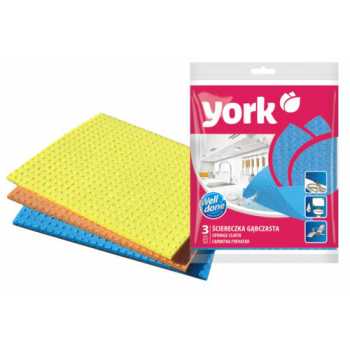 Салфетки универсальные губчатые YORK Салфетки универсальные губчатые YORK, 17х15 см, 3 шт/уп