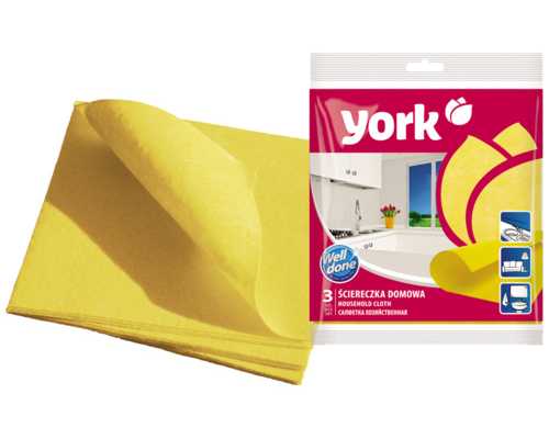 Салфетки универсальные YORK нетканое полотно, 35х35 см, 3 шт/уп