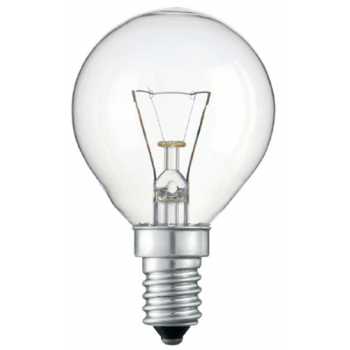 Лампа накаливания шарик PHILIPS цоколь E14, 60 Вт, прозрачная