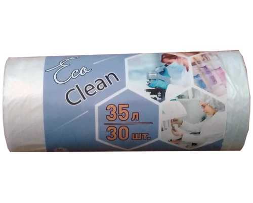 Пакеты для мусора ПНД КОНЦЕПЦИЯ БЫТА EcoClean белые Пакеты для мусора ПНД КОНЦЕПЦИЯ БЫТА EcoClean, 35 л, 48х55 см, 6 мкм, 30 шт/рул, белые