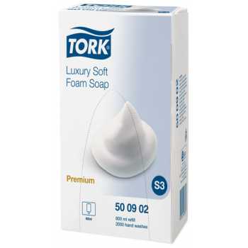 Картридж с жидким мылом TORK S3 Premium, 800 мл, мыло-пена люкс, прозрачный