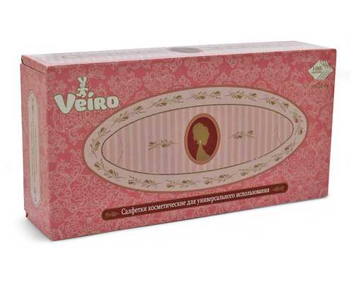 Салфетки косметические LINIA VEIRO Салфетки косметические LINIA VEIRO,белые, двухслойные, пенал, 100 шт/уп