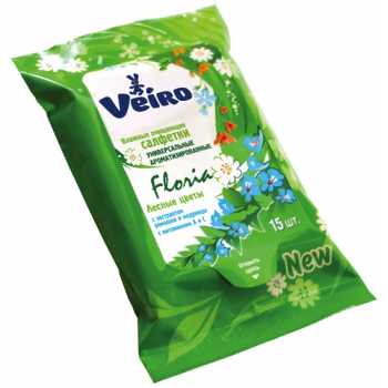 Салфетки влажные LINIA VEIRO Лесные цветы