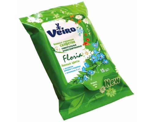 Салфетки влажные LINIA VEIRO Лесные цветы