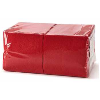 Салфетки Big Pack LISTA 24x24 см, красные, однослойные, 400 шт/уп