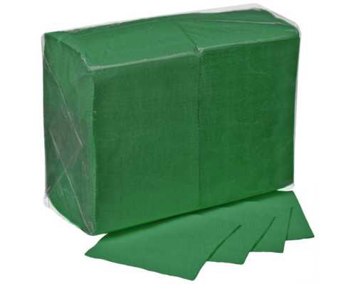 Салфетки Big Pack LISTA 24x24 см, зеленые, однослойные, 400 шт/уп