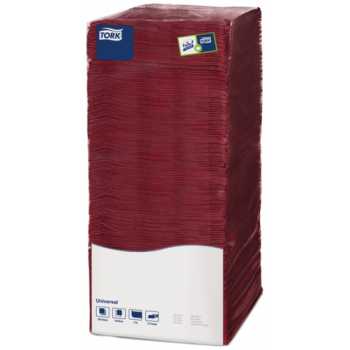 Салфетки Big Pack TORK Universal 25x25 см, цвет бургунди, однослойные, 500 шт/уп