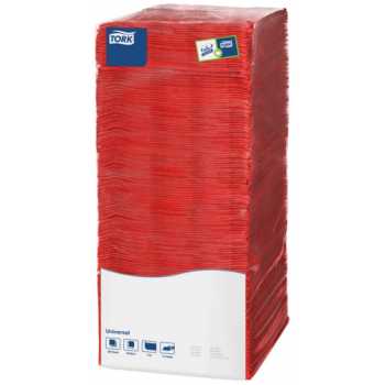 Салфетки Big Pack TORK Universal 25x25 см, красные, однослойные, 500 шт/уп