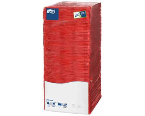 Салфетки Big Pack TORK Universal 25x25 см, красные, однослойные, 500 шт/уп