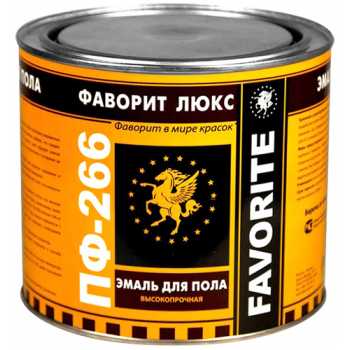 Эмаль для пола ПФ-266 ФАВОРИТ золотисто-коричневая, 2,4 кг,
